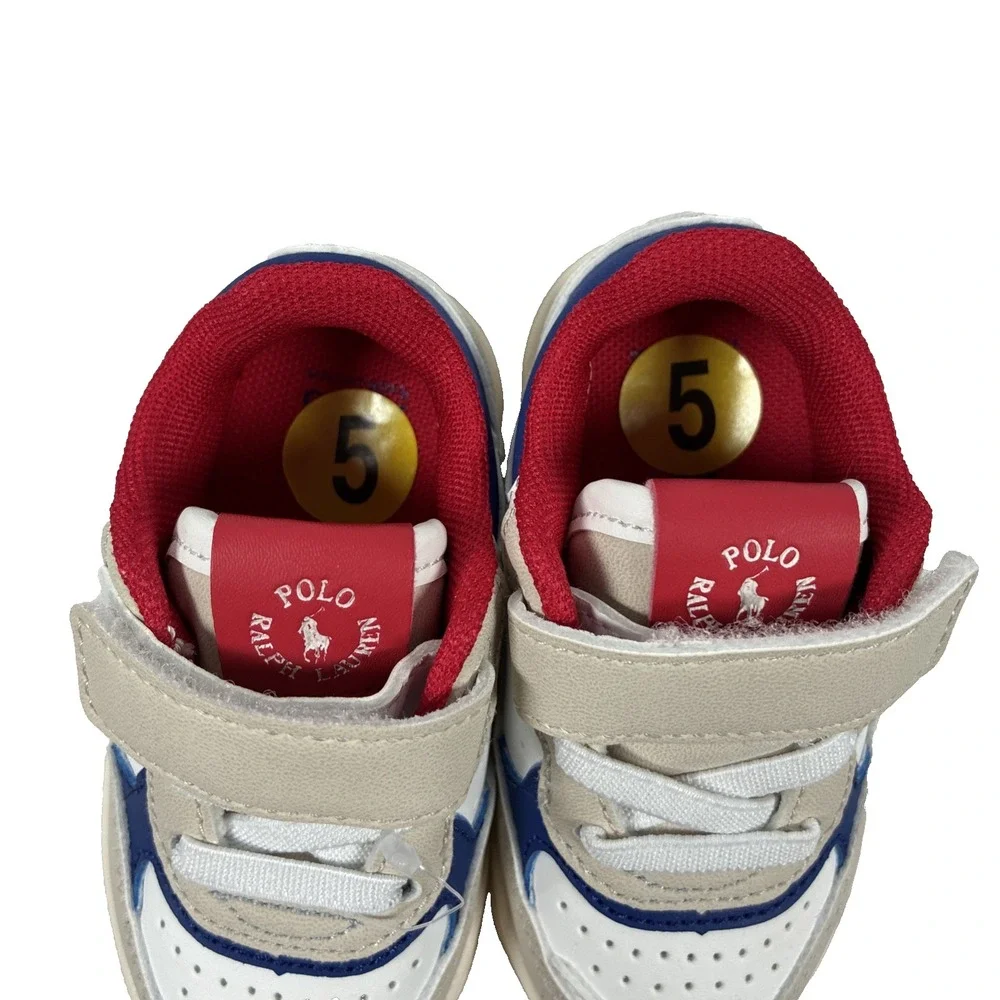 Polo Ralph Lauren Masters Court 11 PS Hook & Loop Toddler Sneaker Size 5 NWOB